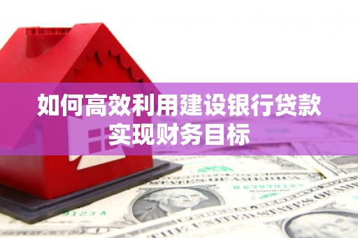 广河如何高效利用建设银行贷款实现财务目标
