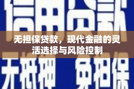 上城无担保贷款，现代金融的灵活选择与风险控制