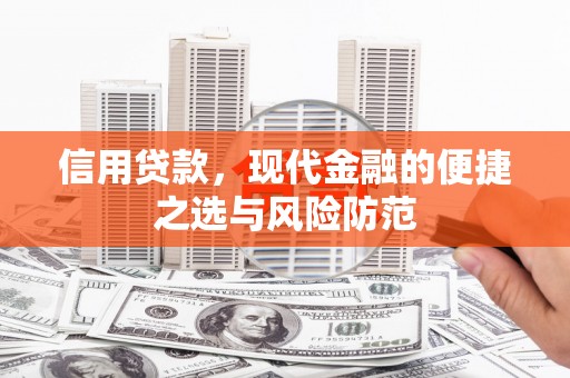 企石信用贷款，现代金融的便捷之选与风险防范