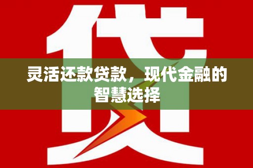 泗县灵活还款贷款，现代金融的智慧选择