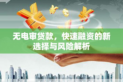 沙田无电审贷款，快速融资的新选择与风险解析