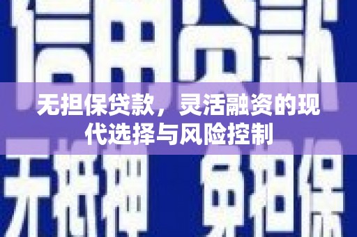 海盐无担保贷款，灵活融资的现代选择与风险控制