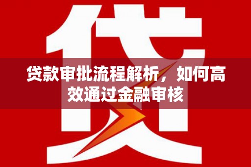 萨嘎贷款审批流程解析，如何高效通过金融审核