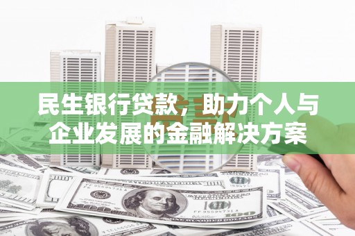 射阳民生银行贷款，助力个人与企业发展的金融解决方案