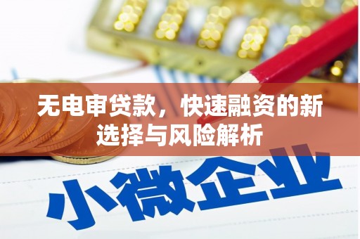 峄城无电审贷款，快速融资的新选择与风险解析